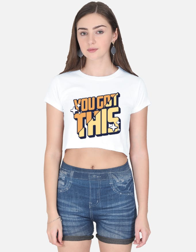 Trendy crop top, casual wear, stylish fashion top for girls