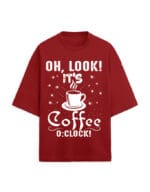 Look Coffee Unisex Terry Oversized T Shirt - Image 3