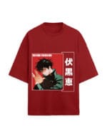 Jujutsu Kaisen Megumi Fushiguro Terry Oversized T Shirt - Image 9