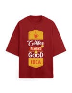Coffee Idea Unisex Terry Oversized T Shirt - Image 5