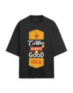 Coffee Idea Unisex Terry Oversized T Shirt - Image 3