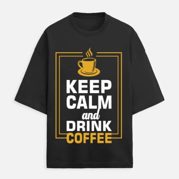 Keep Coffee Unisex Terry Oversized T Shirt