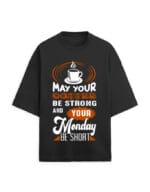Strong Coffee Unisex Terry Oversized T Shirt - Image 3