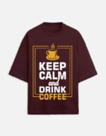 Keep Coffee Unisex Terry Oversized T Shirt - Image 9