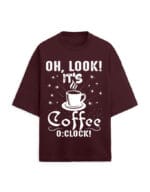Look Coffee Unisex Terry Oversized T Shirt - Image 11