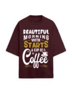 Starts Coffee Unisex Terry Oversized T Shirt - Image 9