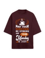 Strong Coffee Unisex Terry Oversized T Shirt