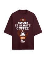 Answer Coffee Unisex Terry Oversized T Shirt - Image 9