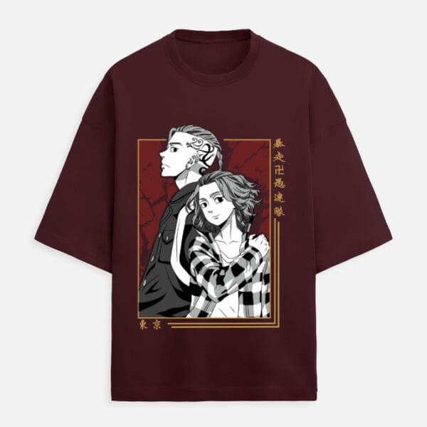Tokyo Revengers Ken Ryuguji & Mikey Unisex Terry Oversized T Shirt