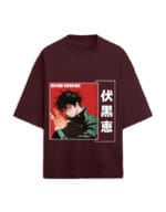 Jujutsu Kaisen Megumi Fushiguro Terry Oversized T Shirt - Image 11