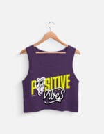 Only Positive Vibes Crop Tank