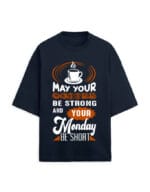 Strong Coffee Unisex Terry Oversized T Shirt - Image 5