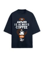Answer Coffee Unisex Terry Oversized T Shirt