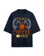 Take Coffee With You Unisex Terry Oversized T Shirt - Image 7