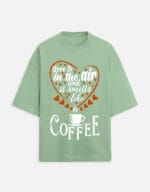 Smells Coffee Unisex Terry Oversized T Shirt - Image 11