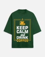 Keep Coffee Unisex Terry Oversized T Shirt - Image 7