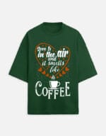 Smells Coffee Unisex Terry Oversized T Shirt - Image 7