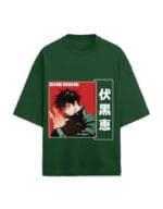 Jujutsu Kaisen Megumi Fushiguro Terry Oversized T Shirt - Image 7