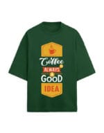 Coffee Idea Unisex Terry Oversized T Shirt - Image 9