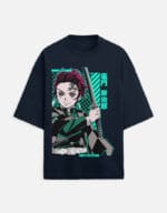 Tanjiro Kamado Unisex Terry Oversized T Shirt - Image 3